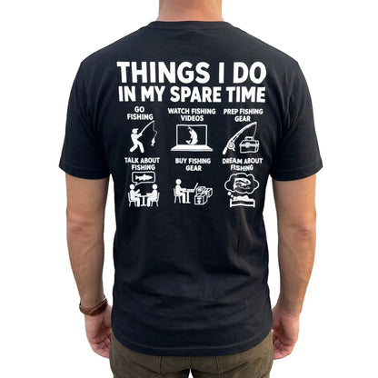 Fishing in My Spare Time T-Shirt lifestyle mockup