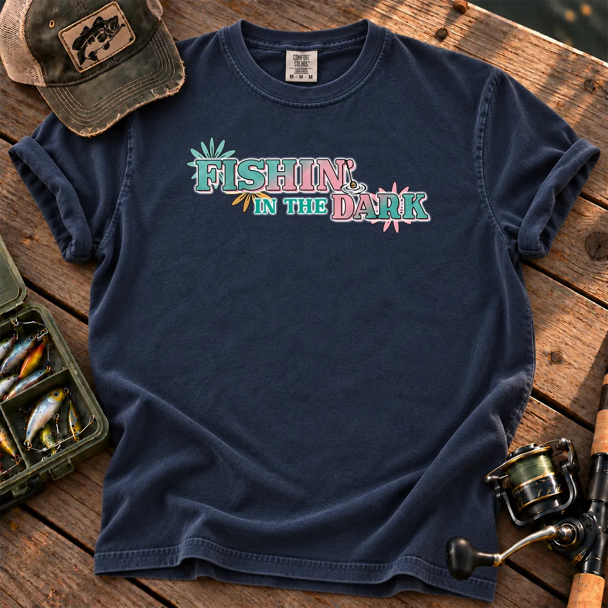 Fishing in the Dark T-Shirt in True Navy