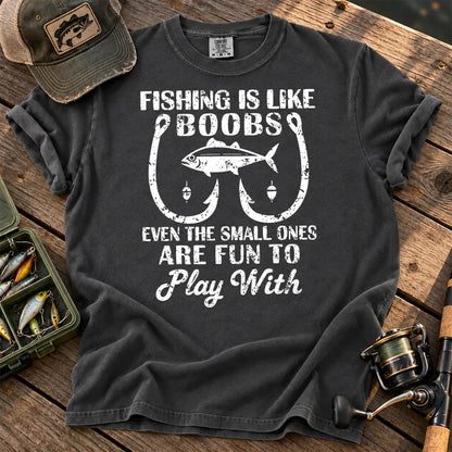 Fishing Is Fun at Every Size T-Shirt in Pepper