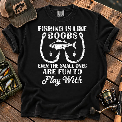 Fishing Is Fun at Every Size T-Shirt in Black