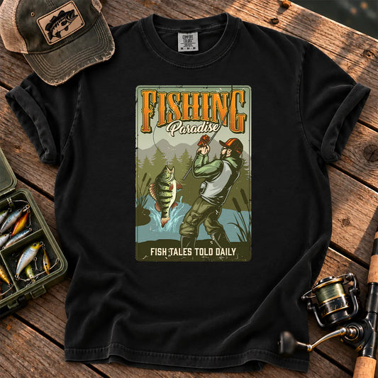 Fishing Paradise T-Shirt in Black