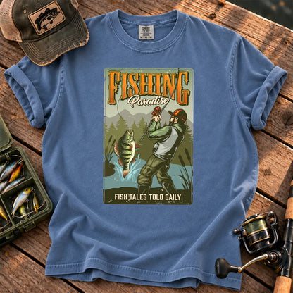 Fishing Paradise T-Shirt in Blue Jean