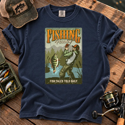 Fishing Paradise T-Shirt in True Navy