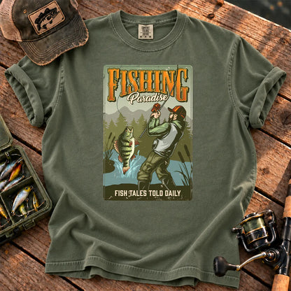 Fishing Paradise T-Shirt in Moss