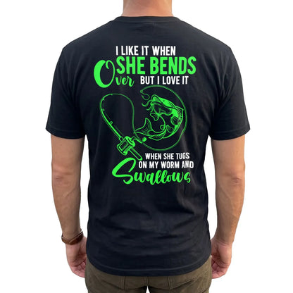 Fishing Rod Bend Joke T-Shirt lifestyle mockup