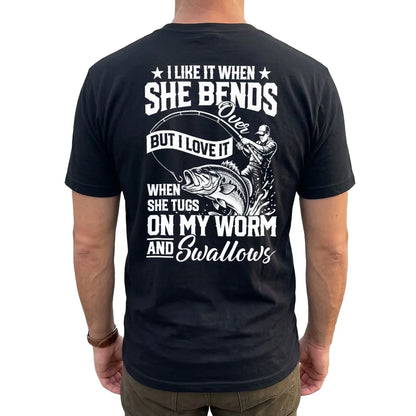 Fishing Rod Bend Joke Vintage T-Shirt lifestyle mockup