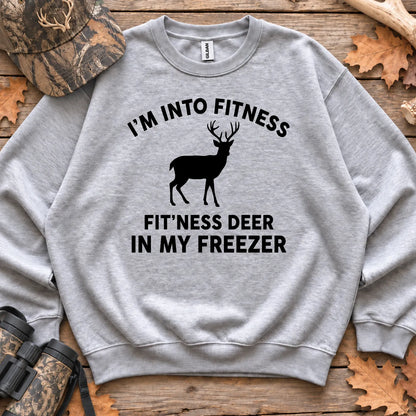 Fitness Deer in My Freezer Sweatshirt in Sport Grey