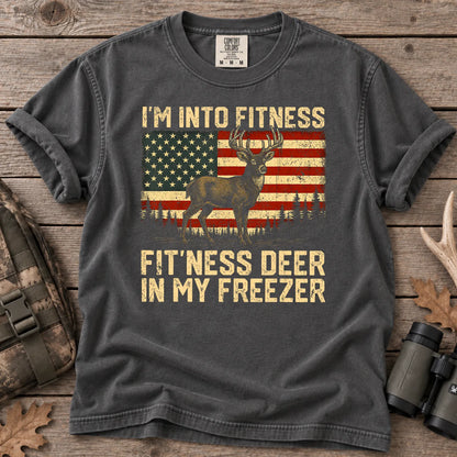Fitness Deer in My Freezer T-Shirt in Pepper