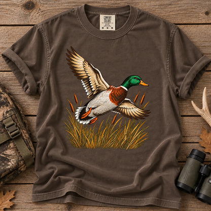 Flying Mallard Duck T-Shirt in Espresso