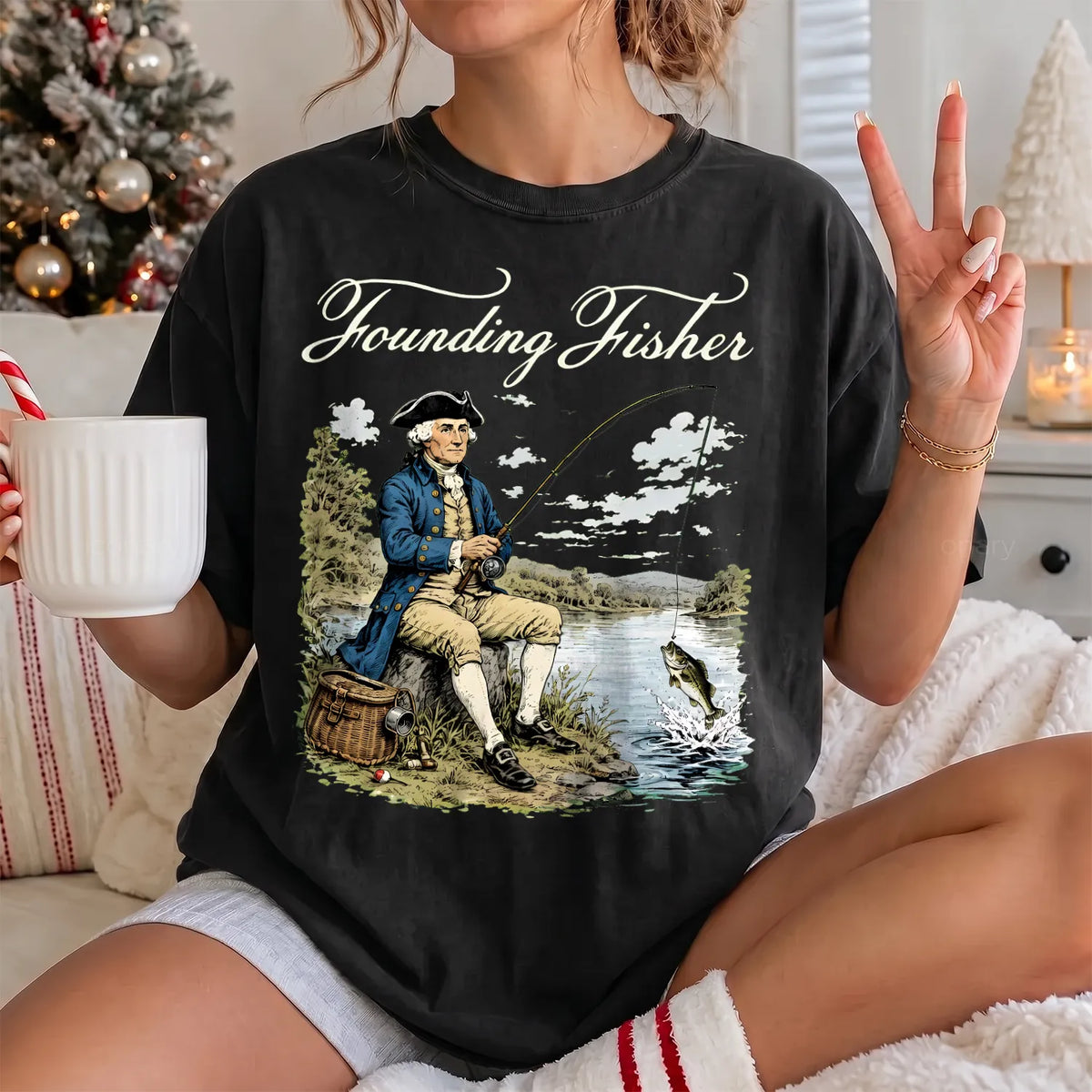 Founding Fisher T-Shirt Women model in Black