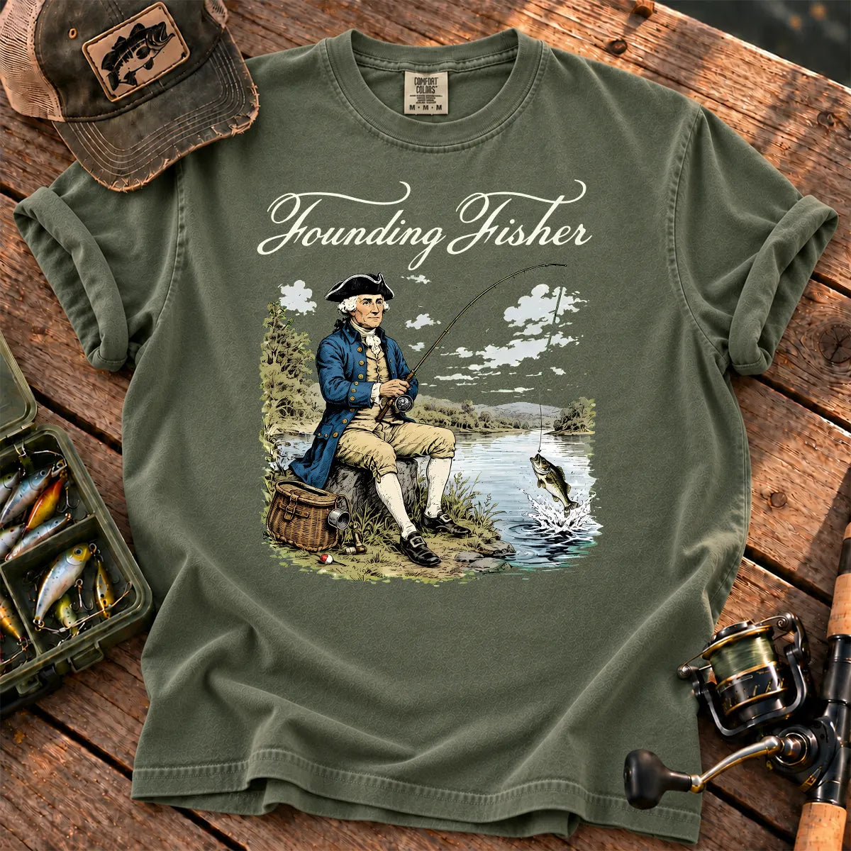 Founding Fisher T-Shirt in Moss