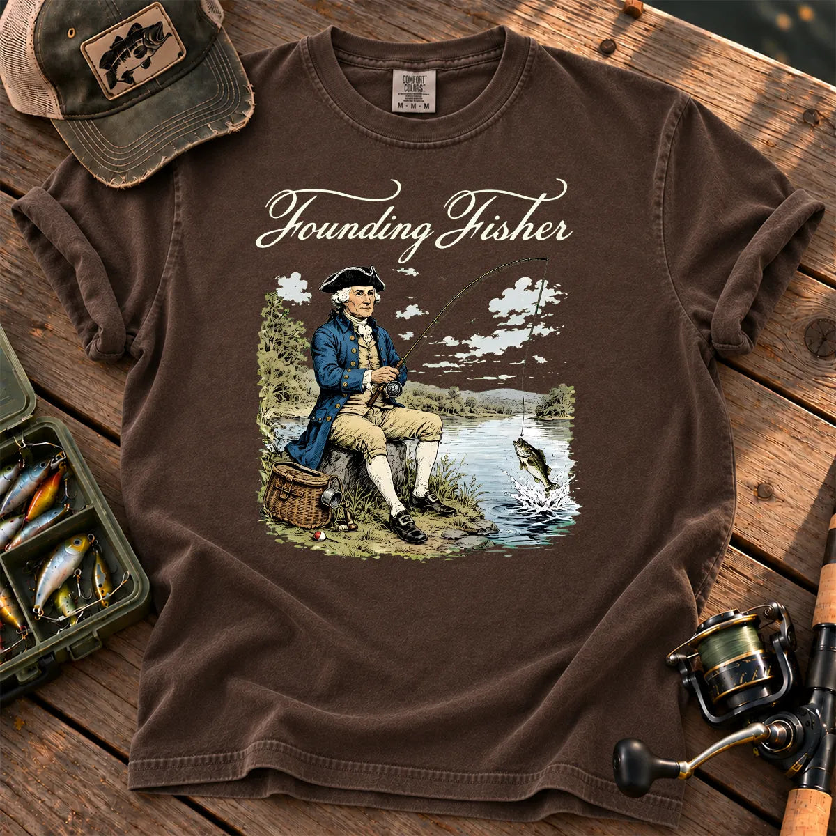 Founding Fisher T-Shirt in Espresso