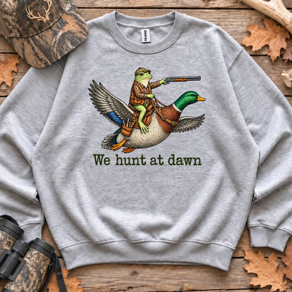 Frog We Hunt at Dawn Sweatshirt in Sport Grey