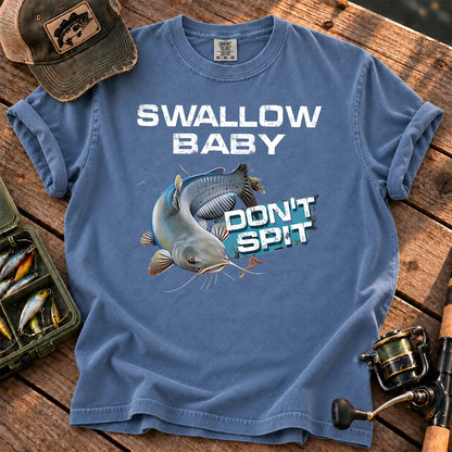 Funny Catfish Fishing T-Shirt in Blue Jean