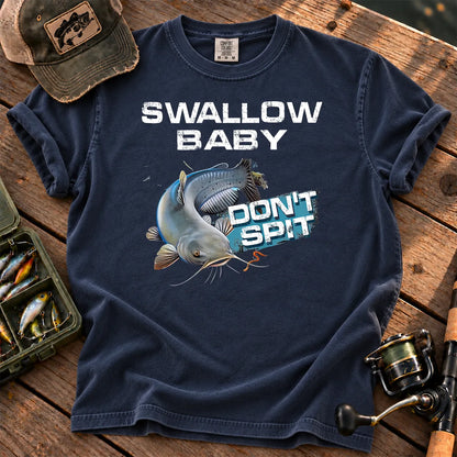 Funny Catfish Fishing T-Shirt in True Navy
