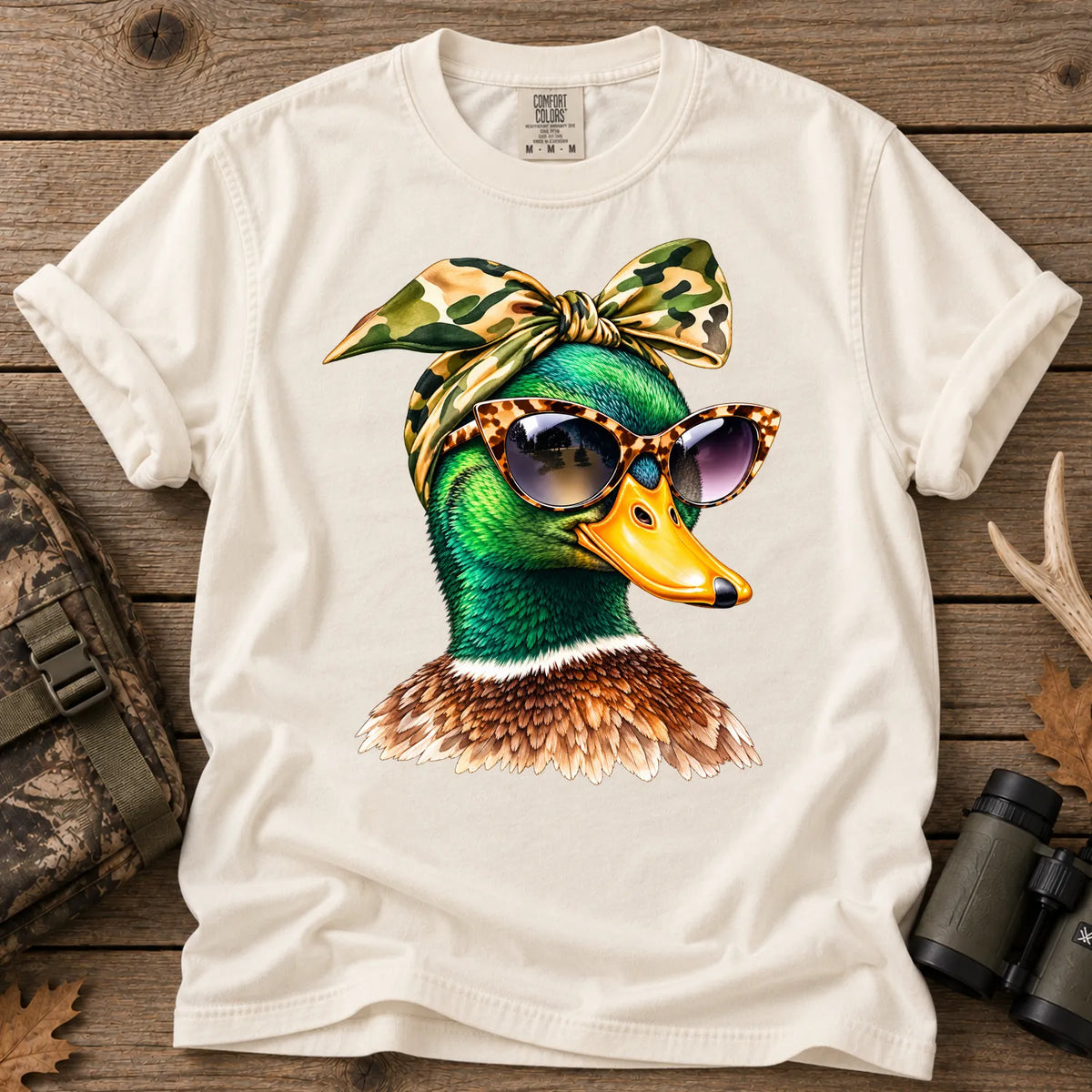 Funny Glam Mallard T-Shirt in Ivory