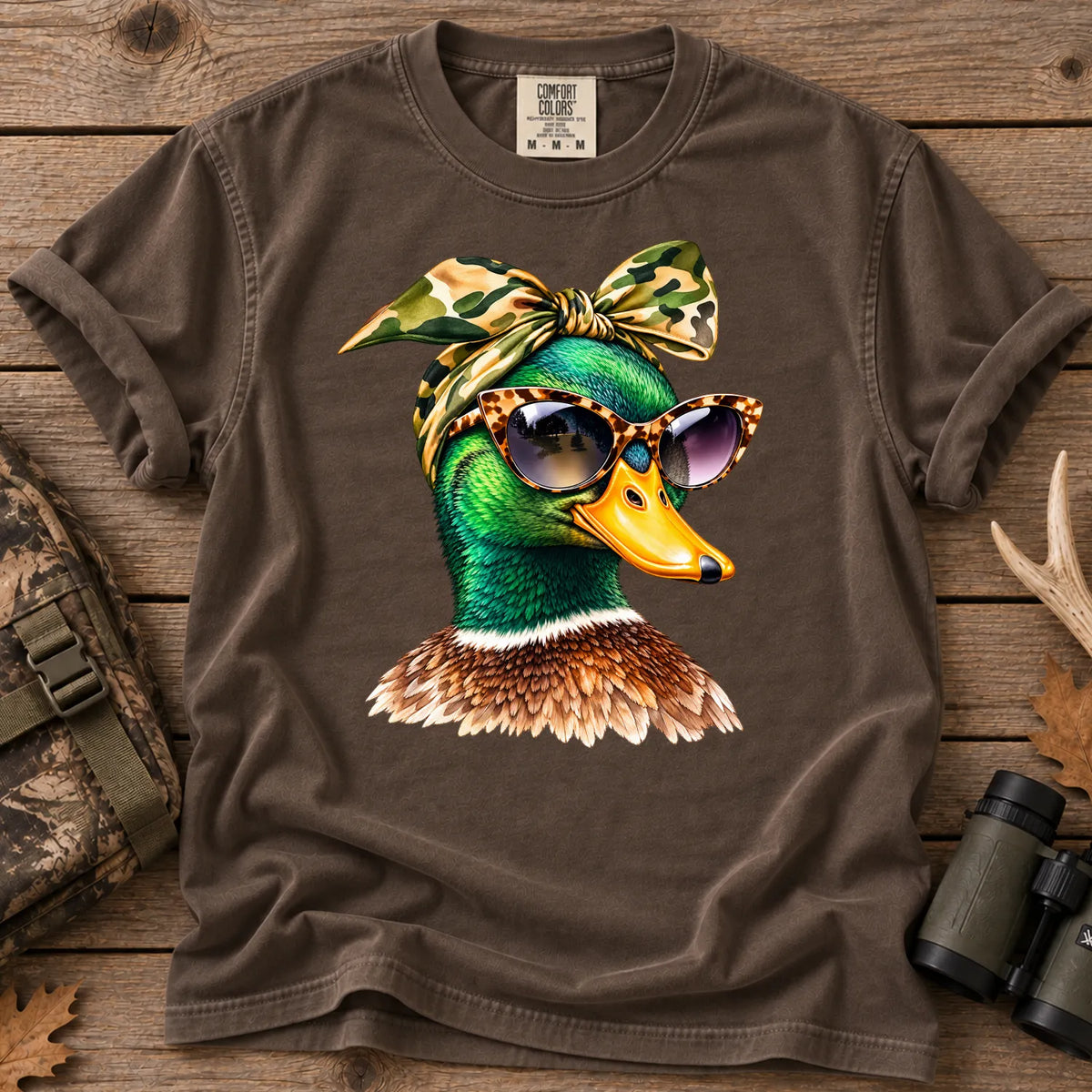 Funny Glam Mallard T-Shirt in Espresso