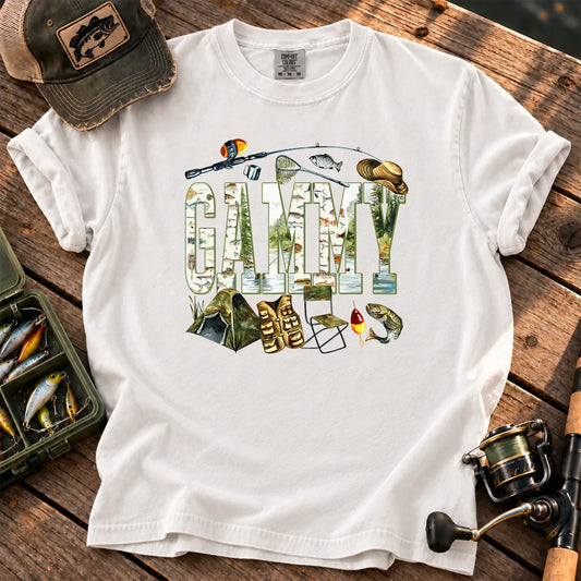 Gammy Fishing T-Shirt in White