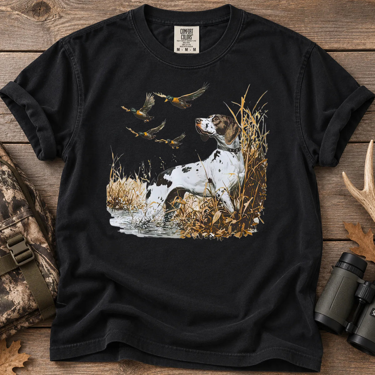 German Shorthaired Pointer Duck T-Shirt in Black