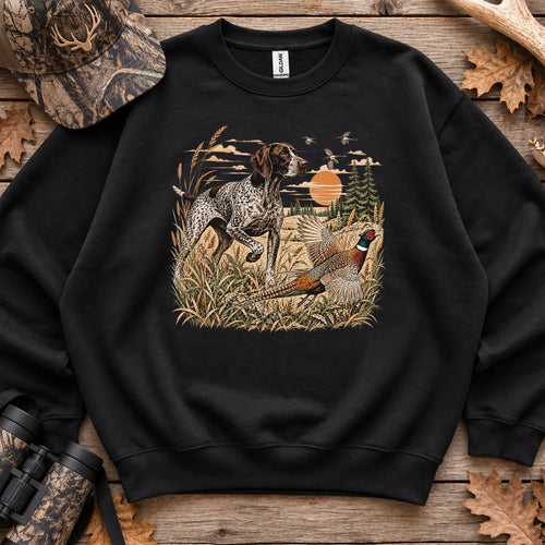 German Shorthaired Pointer Hunter Sweatshirt in Black