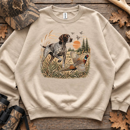 German Shorthaired Pointer Hunter Sweatshirt in Sand