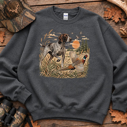 German Shorthaired Pointer Hunter Sweatshirt in Dark Heather