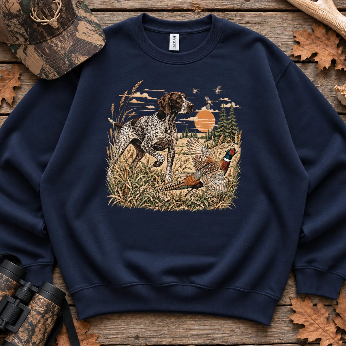 German Shorthaired Pointer Hunter Sweatshirt in Navy