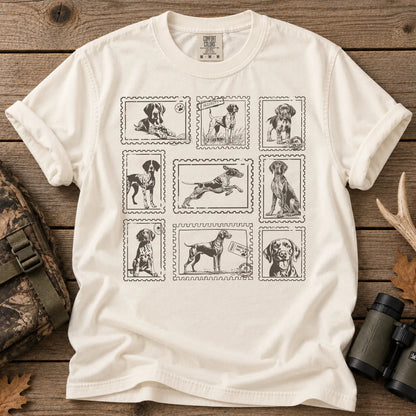 German Shorthaired Pointer Stamp T-Shirt in Ivory