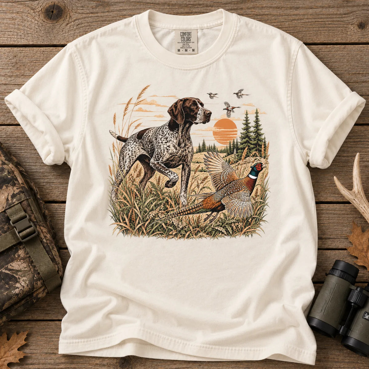 German Shorthaired Pointer T-Shirt in Ivory