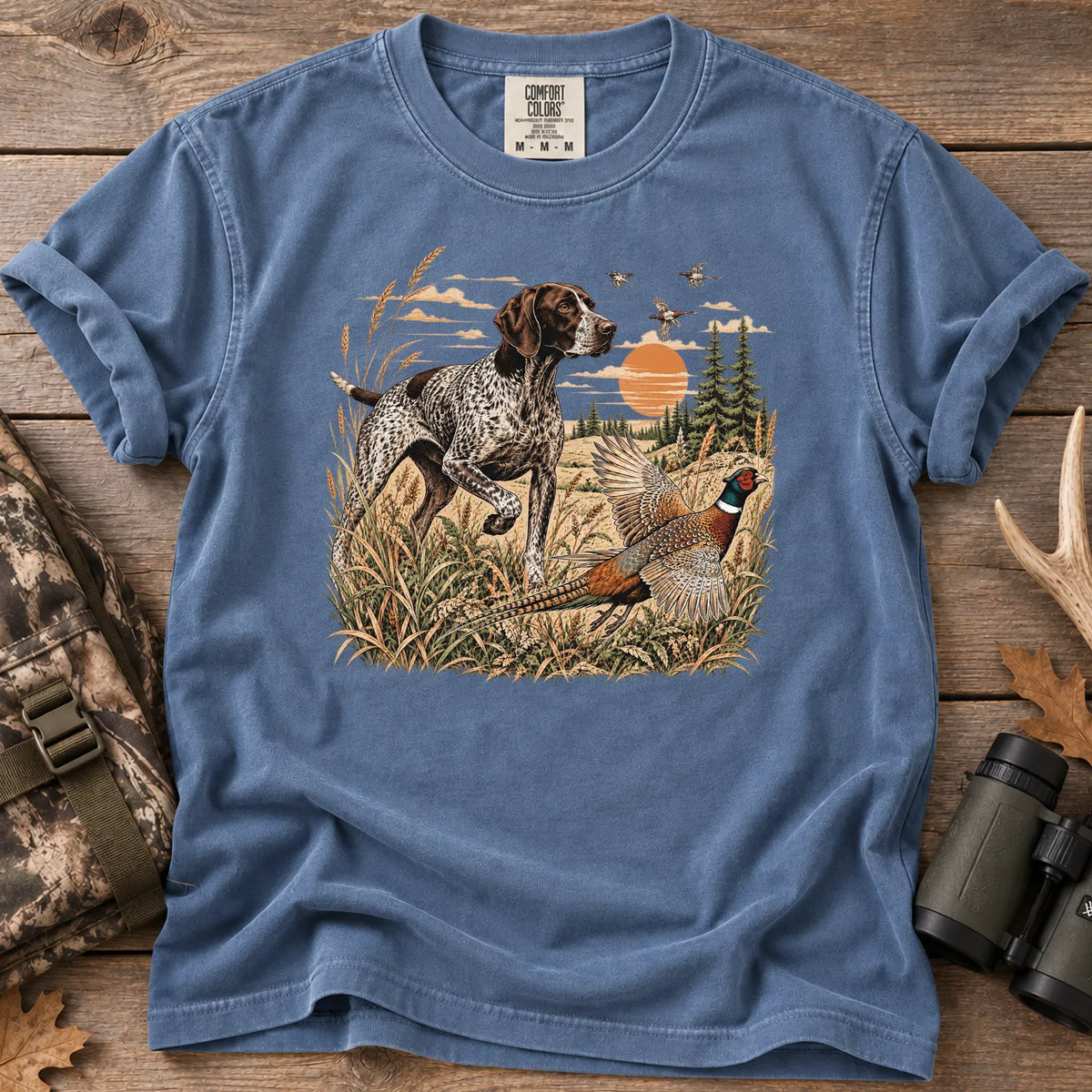 German Shorthaired Pointer T-Shirt in Blue Jean