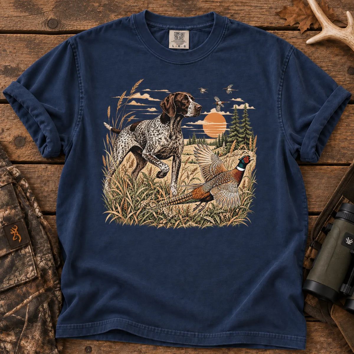 German Shorthaired Pointer T-Shirt in True Navy