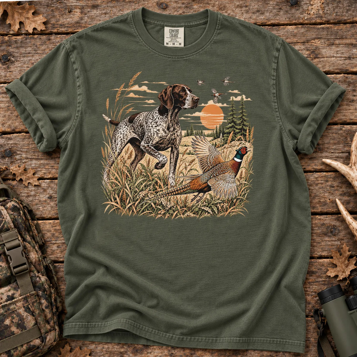 German Shorthaired Pointer T-Shirt in Moss