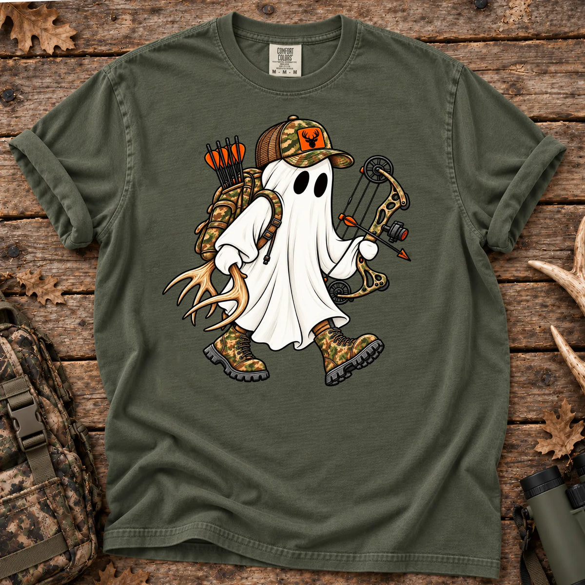 Ghost Bow Hunter T-Shirt in Moss