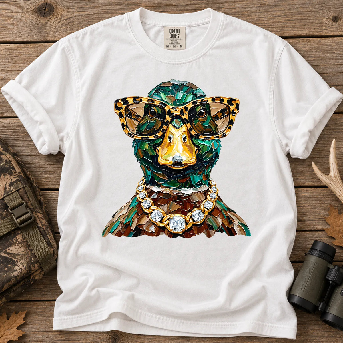 Glam Duck Hunting T-Shirt in White
