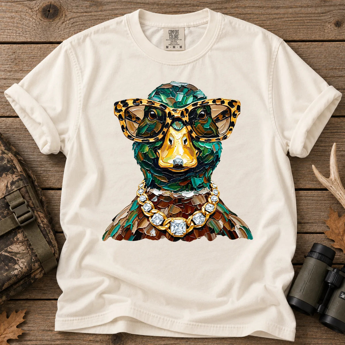 Glam Duck Hunting T-Shirt in Ivory