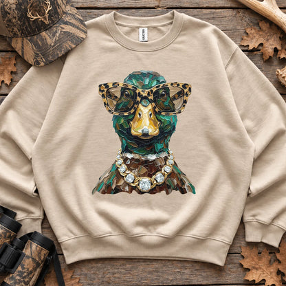 Glam Mallard Duck Sweatshirt in Sand