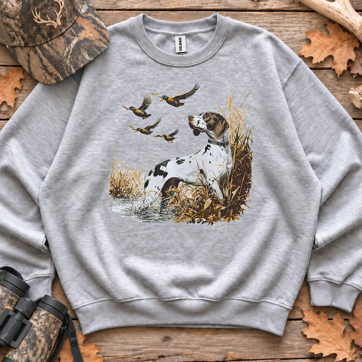 GSP and Mallard Ducks Sweatshirt in Sport Grey