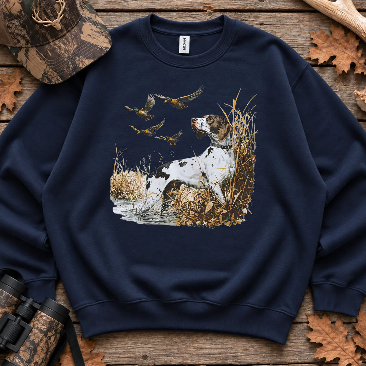 GSP and Mallard Ducks Sweatshirt in Navy