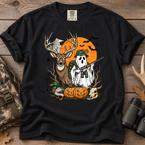 Halloween Deer Hunting T-Shirt in Black