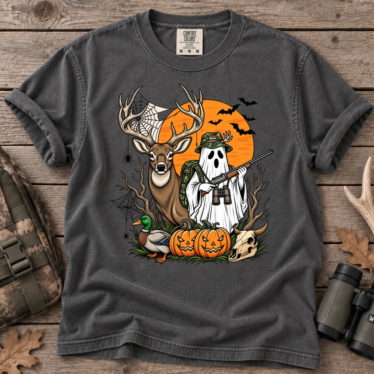 Halloween Deer Hunting T-Shirt in Pepper