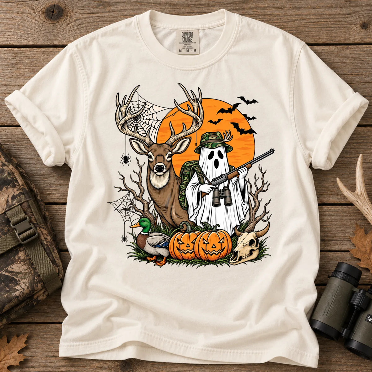 Halloween Deer Hunting T-Shirt in Ivory