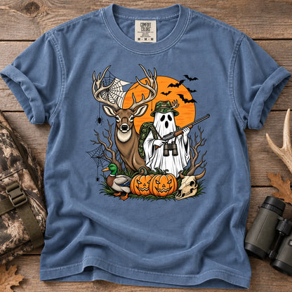 Halloween Deer Hunting T-Shirt in Blue Jean