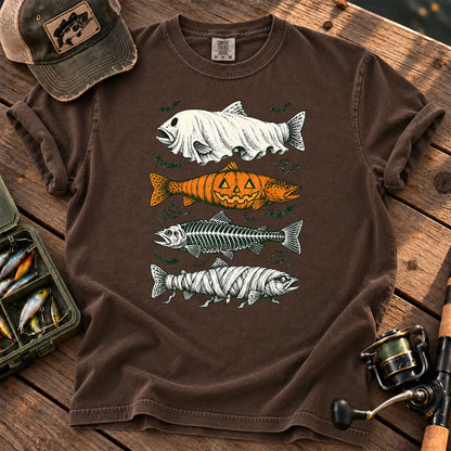 Halloween Monster Fish T-Shirt in Espresso