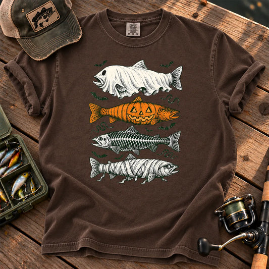 Halloween Monster Fish T-Shirt in Espresso