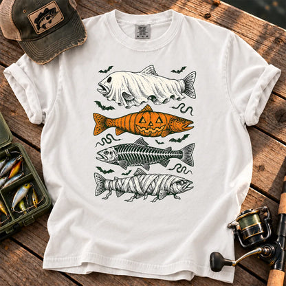 Halloween Monster Fish T-Shirt in White
