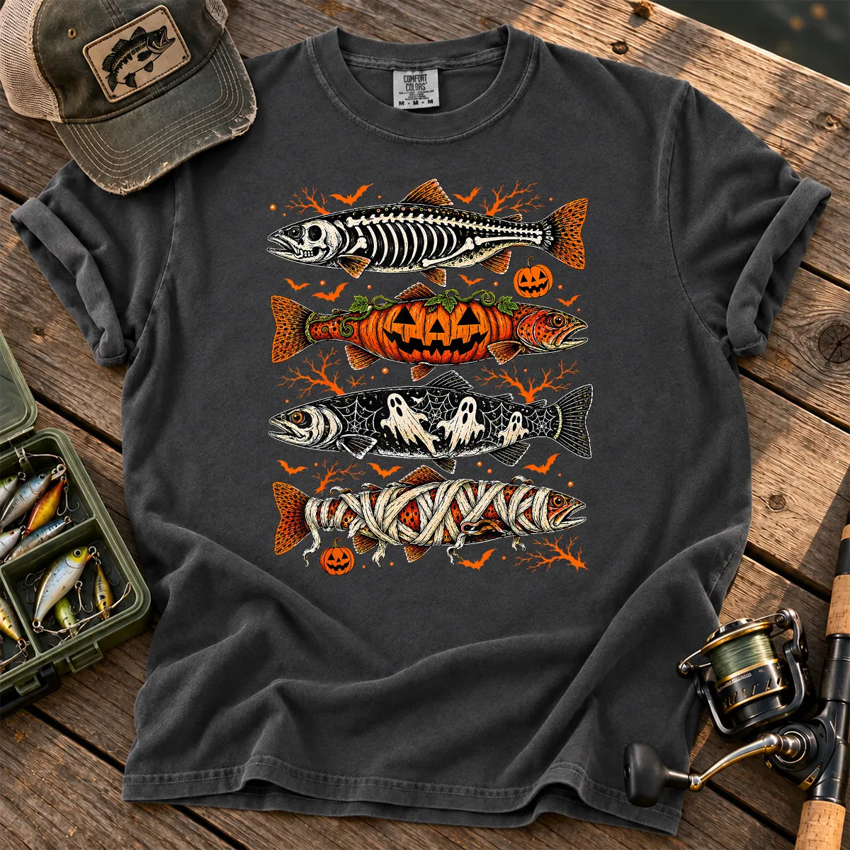 Halloween Monster Trout T-Shirt in Pepper