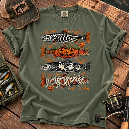 Halloween Monster Trout T-Shirt in Moss