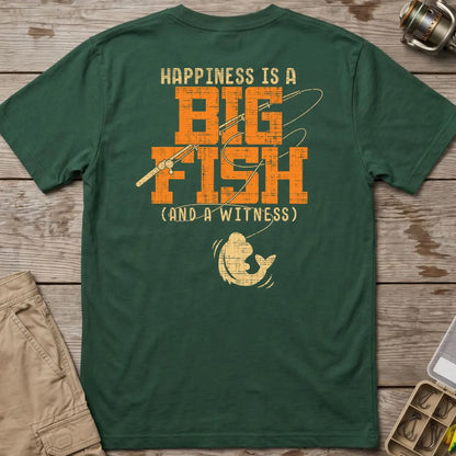 Happiness Is a Big Fish T-Shirt in Forest Green