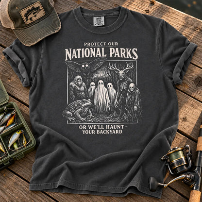 Haunt Your Backyard Cryptid National Parks T-Shirt in Pepper