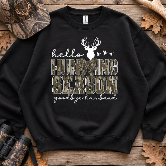 Hello Hunting Season Wife Sweatshirt in Black